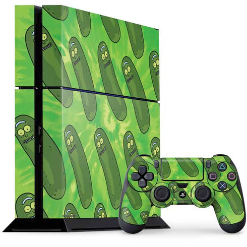 Adult Swim Rick and Morty Pickle Rick Pattern PS4 Console and Controller Bundle Skin