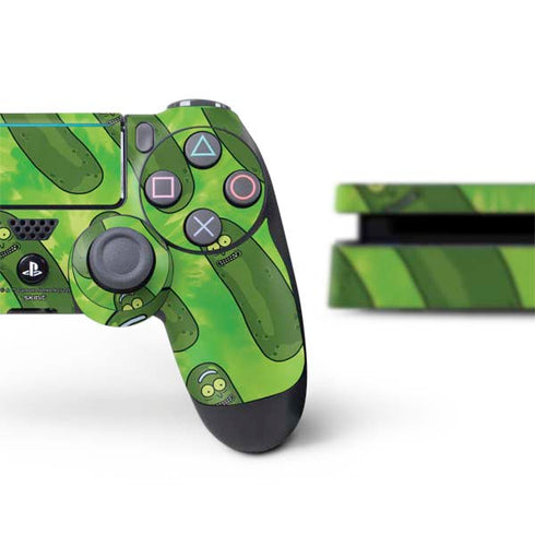 Adult Swim Rick and Morty Pickle Rick Pattern PS4 Slim Bundle Skin