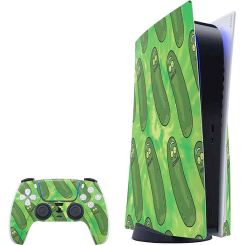 Adult Swim Rick and Morty Pickle Rick Pattern PS5 Bundle Skin