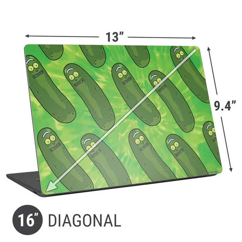 Adult Swim Rick and Morty Pickle Rick Pattern Universal Laptop 16in (13 x 9.4in) Skin