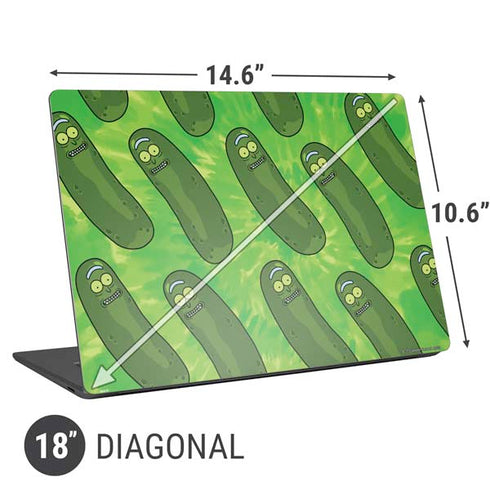 Adult Swim Rick and Morty Pickle Rick Pattern Universal Laptop 18in (14.6 x 10.6in) Skin