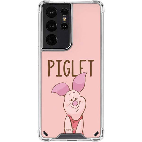 Disney Winnie the Pooh Piglet Portrait Galaxy S21 Ultra 5G Clear Case