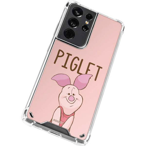 Disney Winnie the Pooh Piglet Portrait Galaxy S21 Ultra 5G Clear Case