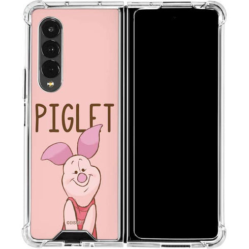 Disney Winnie the Pooh Piglet Portrait Galaxy Z Fold4 5G Clear Case