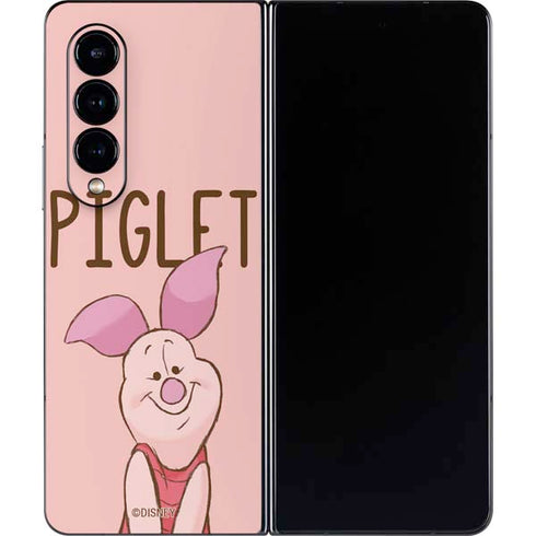 Disney Winnie the Pooh Piglet Portrait Galaxy Z Fold4 5G Skin