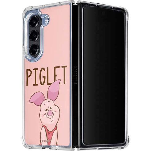 Disney Winnie the Pooh Piglet Portrait Galaxy Z Fold5 5G Clear Case