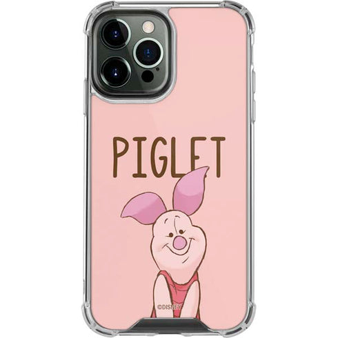 Disney Winnie the Pooh Piglet Portrait iPhone 14 Pro Max Clear Case