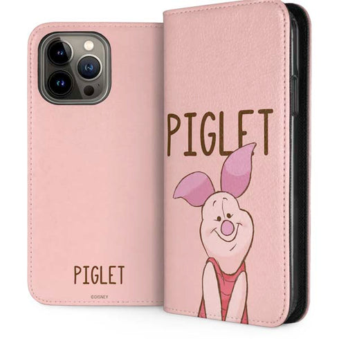 Disney Winnie the Pooh Piglet Portrait iPhone 14 Pro Max Folio Case