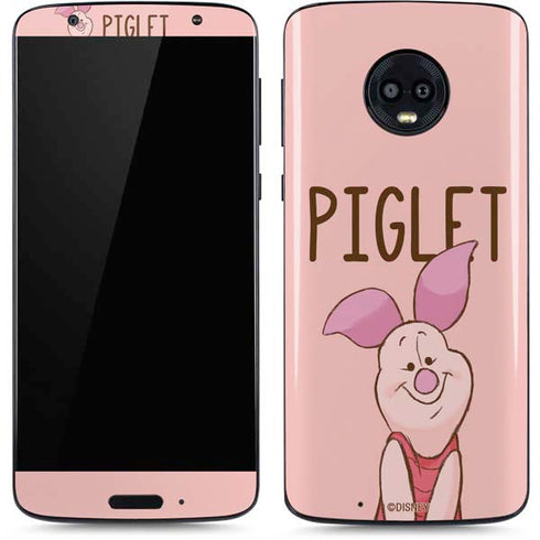 Disney Winnie the Pooh Piglet Portrait Moto G6 Skin
