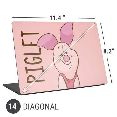 Disney Winnie the Pooh Piglet Portrait Universal Laptop 14in (11.4 x 8.2in) Skin