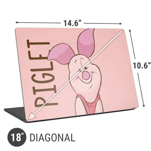 Disney Winnie the Pooh Piglet Portrait Universal Laptop 18in (14.6 x 10.6in) Skin