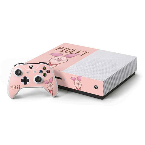 Disney Winnie the Pooh Piglet Portrait Xbox One S Console and Controller Bundle Skin