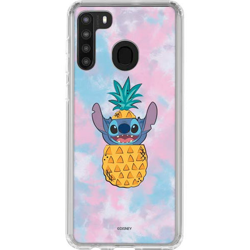 Disney Lilo and Stitch Pineapple Stitch Galaxy A21 Clear Case