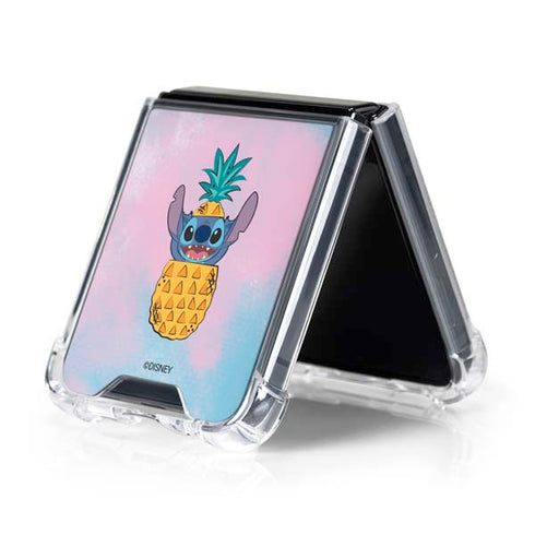 Disney Lilo and Stitch Pineapple Stitch Galaxy Z Flip5 5G Clear Case