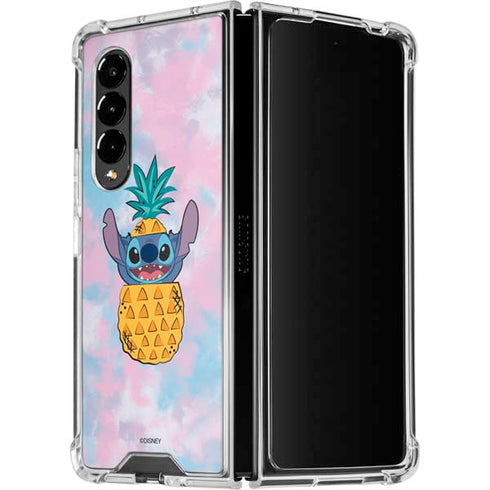Disney Lilo and Stitch Pineapple Stitch Galaxy Z Fold4 5G Clear Case