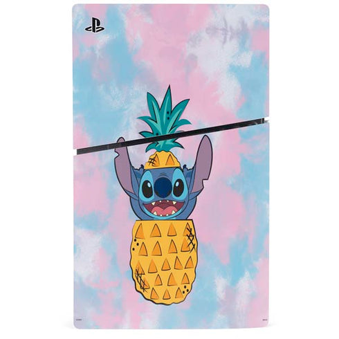 Disney Lilo and Stitch Pineapple Stitch PS5 Slim Digital Edition Bundle Skin