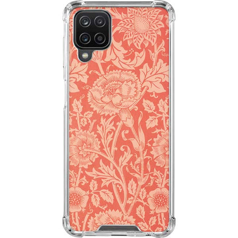 William Morris Pink & Rose Galaxy A12 Clear Case