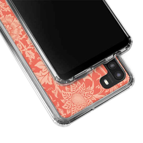 William Morris Pink & Rose Galaxy A21 Clear Case