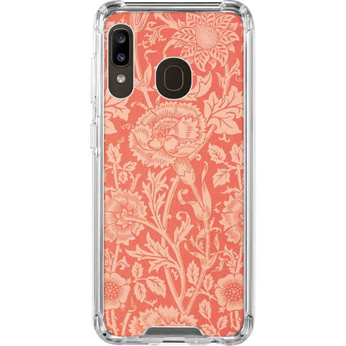 William Morris Pink & Rose Galaxy A30 Clear Case