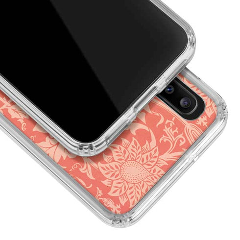 William Morris Pink & Rose Galaxy A30 Clear Case