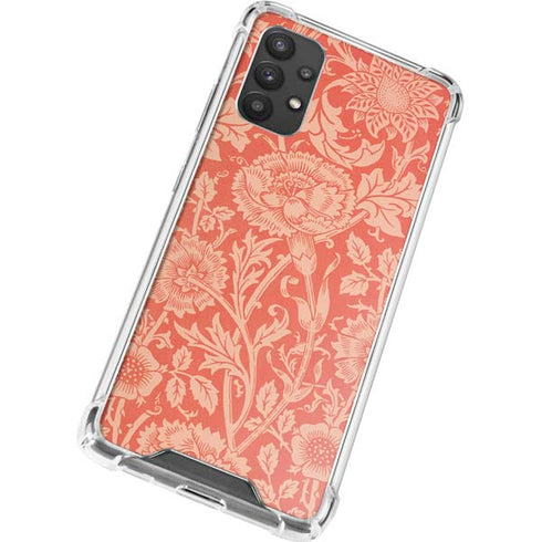 William Morris Pink & Rose Galaxy A32 5G Clear Case