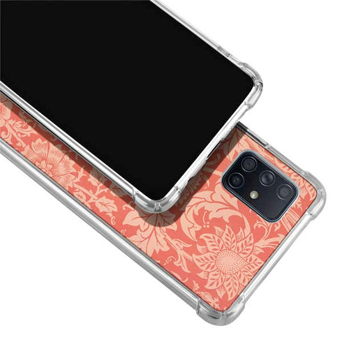 William Morris Pink & Rose Galaxy A51 5G Clear Case