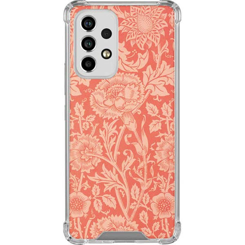 William Morris Pink & Rose Galaxy A53 5G Clear Case