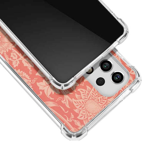 William Morris Pink & Rose Galaxy A53 5G Clear Case