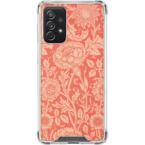 William Morris Pink & Rose Galaxy A72 5G Clear Case