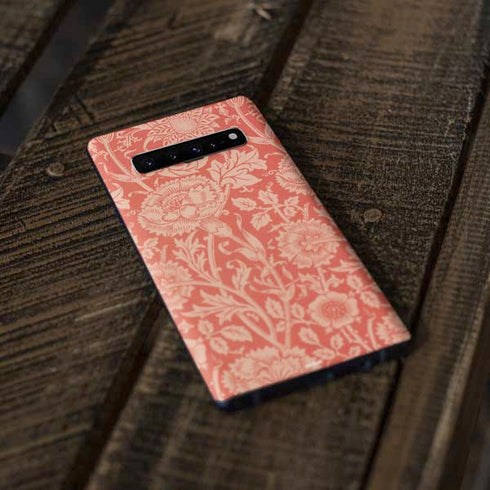 William Morris Pink & Rose Galaxy S10 Skin