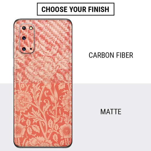 William Morris Pink & Rose Galaxy S20 Skin
