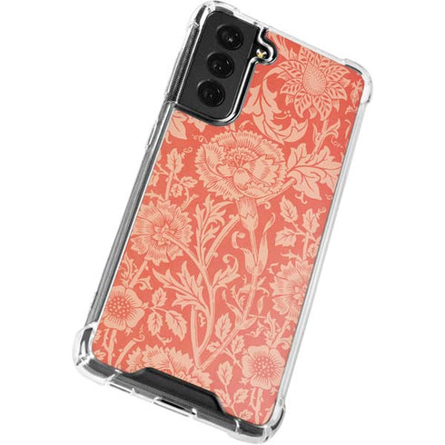 William Morris Pink & Rose Galaxy S21 FE Clear Case