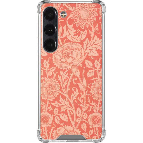 William Morris Pink & Rose Galaxy S23 Clear Case