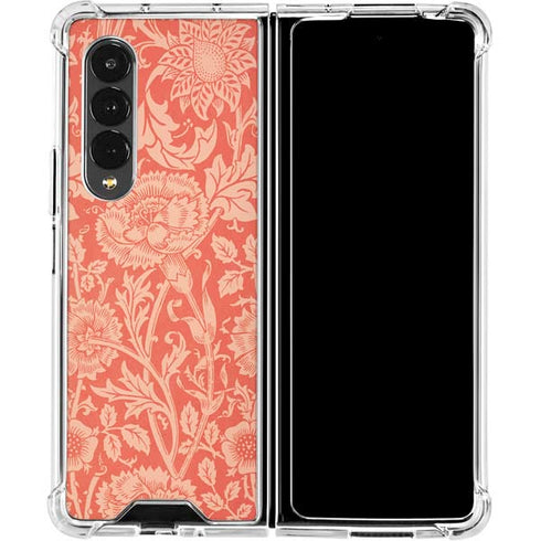 William Morris Pink & Rose Galaxy Z Fold4 5G Clear Case