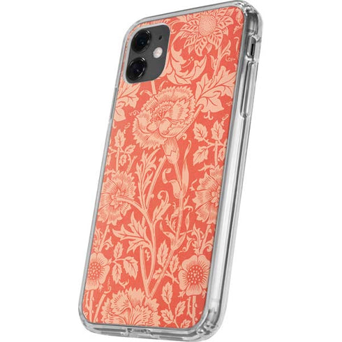 Pink & Rose by William Morris iPhone 11 Clear Case