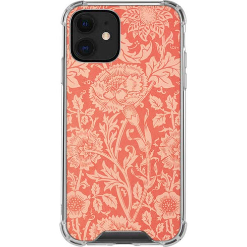 William Morris Pink & Rose iPhone 12 Clear Case