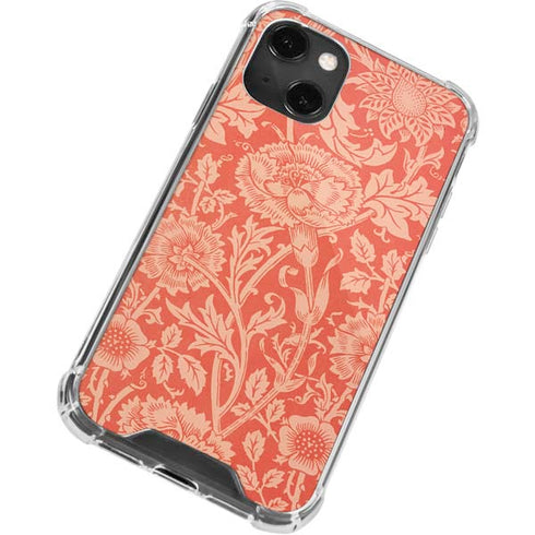 William Morris Pink & Rose iPhone 13 Mini Clear Case
