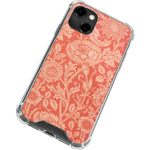 William Morris Pink & Rose iPhone 14 Clear Case