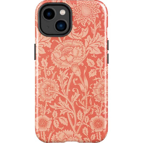 William Morris Pink & Rose iPhone 14 Plus Impact Case