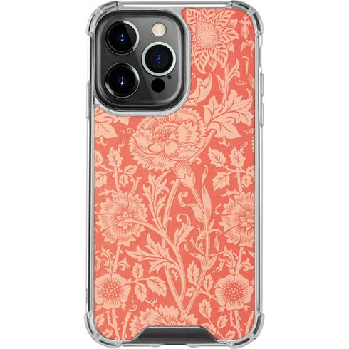 Pink & Rose by William Morris iPhone 15 Pro Clear Case