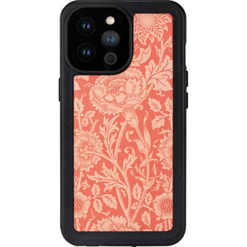 William Morris Pink & Rose iPhone 14 Pro Max Waterproof Case