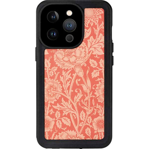 William Morris Pink & Rose iPhone 14 Pro Waterproof Case