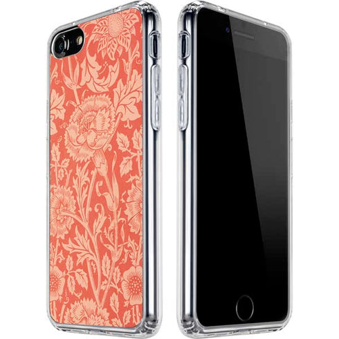 William Morris Pink & Rose iPhone SE (2nd & 3rd Gen) Clear Case