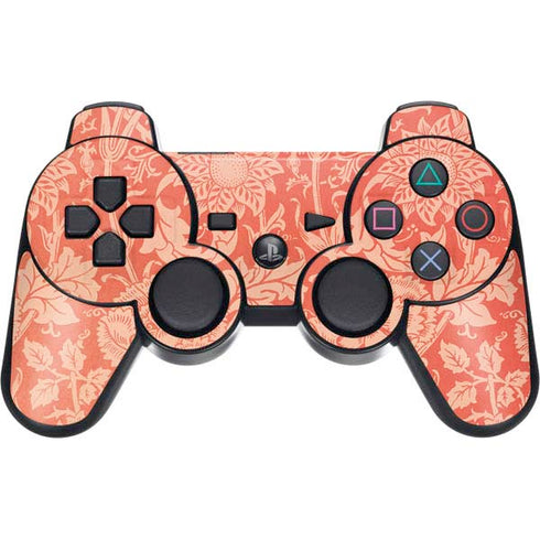 William Morris Pink & Rose PS3 Dual Shock wireless controller Skin