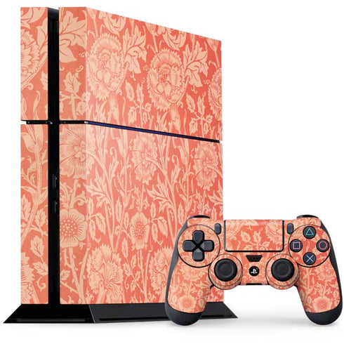 William Morris Pink & Rose PS4 Console and Controller Bundle Skin