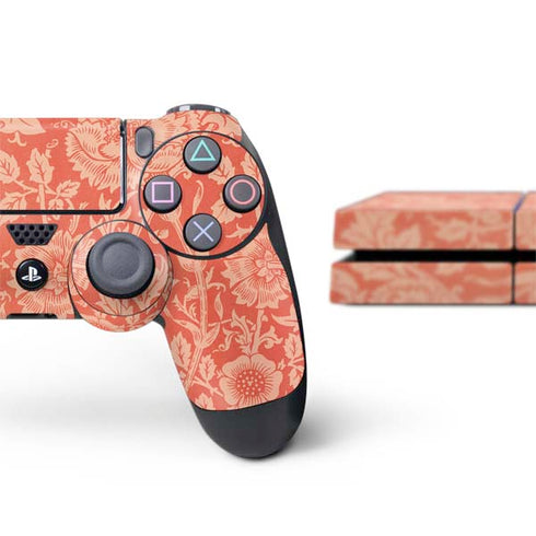 William Morris Pink & Rose PS4 Console and Controller Bundle Skin