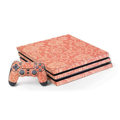 William Morris Pink & Rose PS4 Pro Bundle Skin