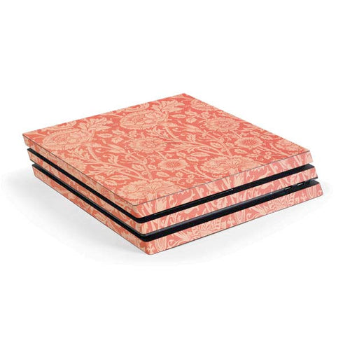 William Morris Pink & Rose PS4 Pro Console Skin