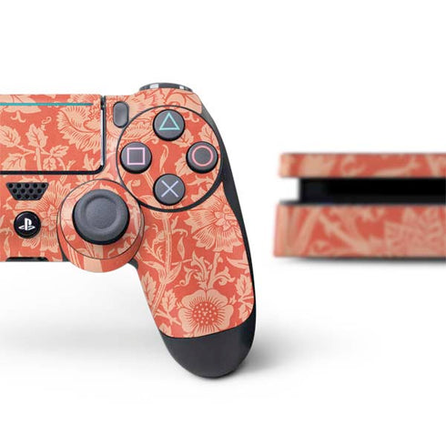 William Morris Pink & Rose PS4 Slim Bundle Skin