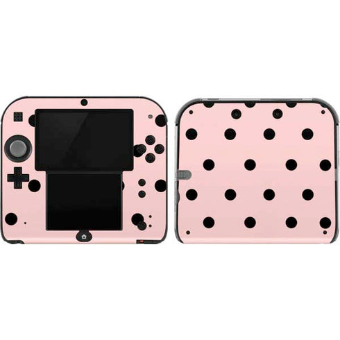 Pink and Black Polka Dots Nintendo 2DS Skin